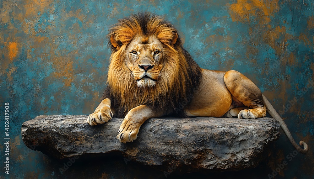 Majestic Lion on Rock