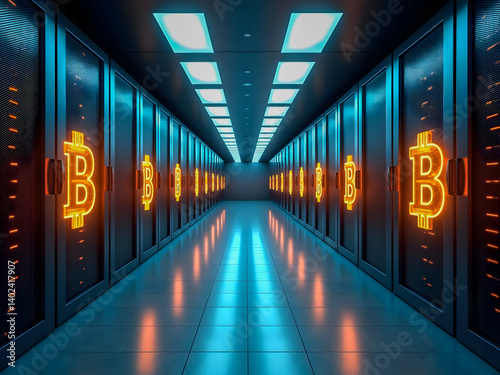 Serverraum zum schürfen von Bitcoins