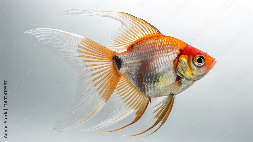 Fototapeta premium Angelfish on studio background 