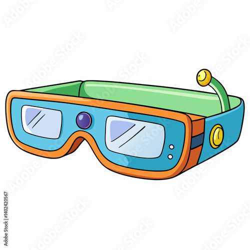 3d glasses on white background
