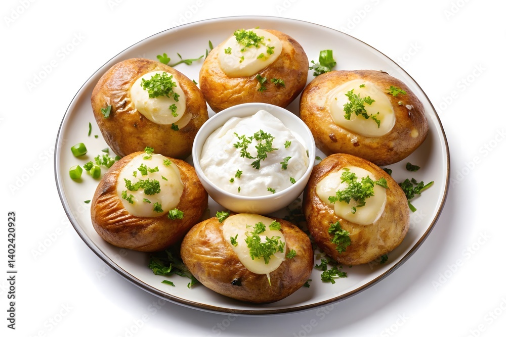 Deliciously Stuffed Potatoes with Creamy Dip Deliciously Stuffed Potatoes with Creamy Dip