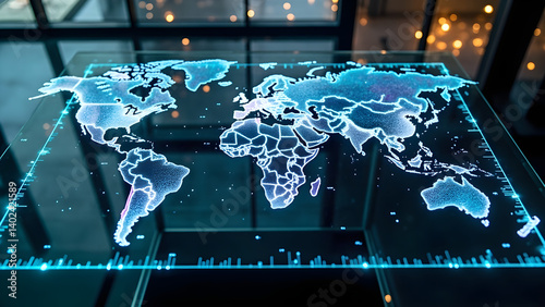 Futuristic Interactive World Map