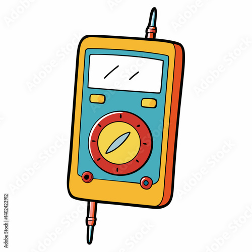 vector illustration of a cartoon tv