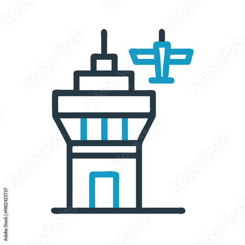 Airport Control Tower Representing Air Traffic Management and Flight Coordination