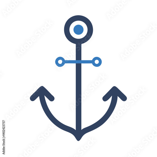 Anchor Icon Representing Maritime Travel and Nautical Navigation