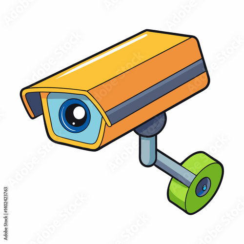 security camera isolated on white
