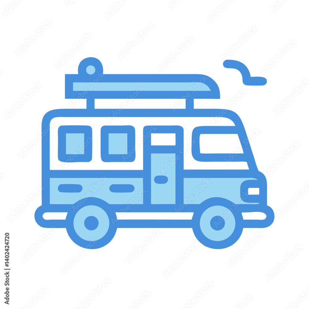 Camper Van Representing Road Trips and Outdoor Travel Adventures Camper Van Representing Road Trips and Outdoor Travel Adventures