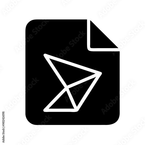 Folded Corner Envelope Representing Origami Communication and Creative Messaging