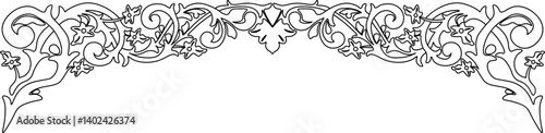 traditional pattern of sumatera. floral pattern. line art pattern