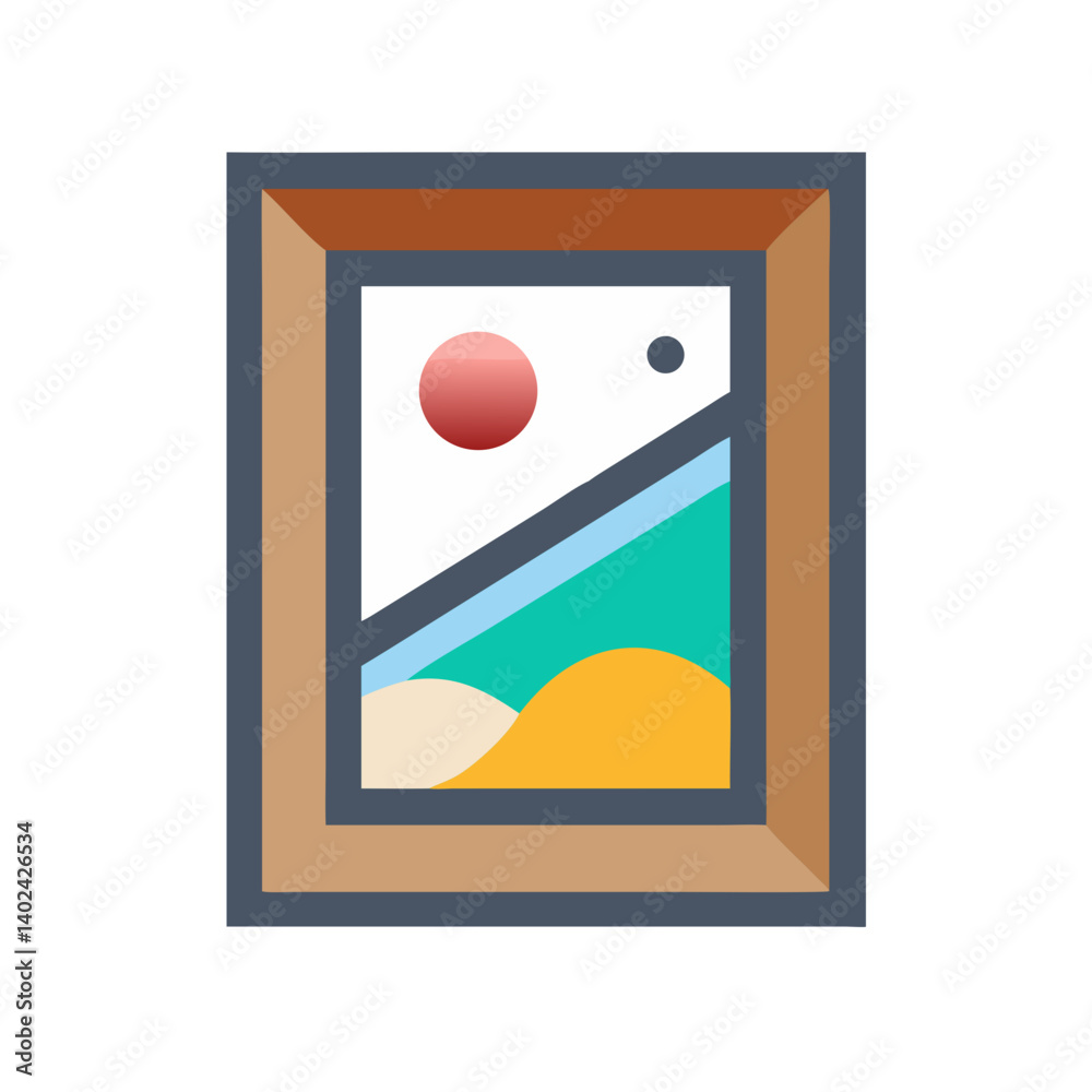 Framed Abstract Art Representing Modern Wall Decor and Contemporary Aesthetic Framed Abstract Art Representing Modern Wall Decor and Contemporary Aesthetic