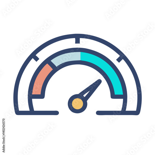 Gauge Icon Representing Performance Measurement or System Monitoring