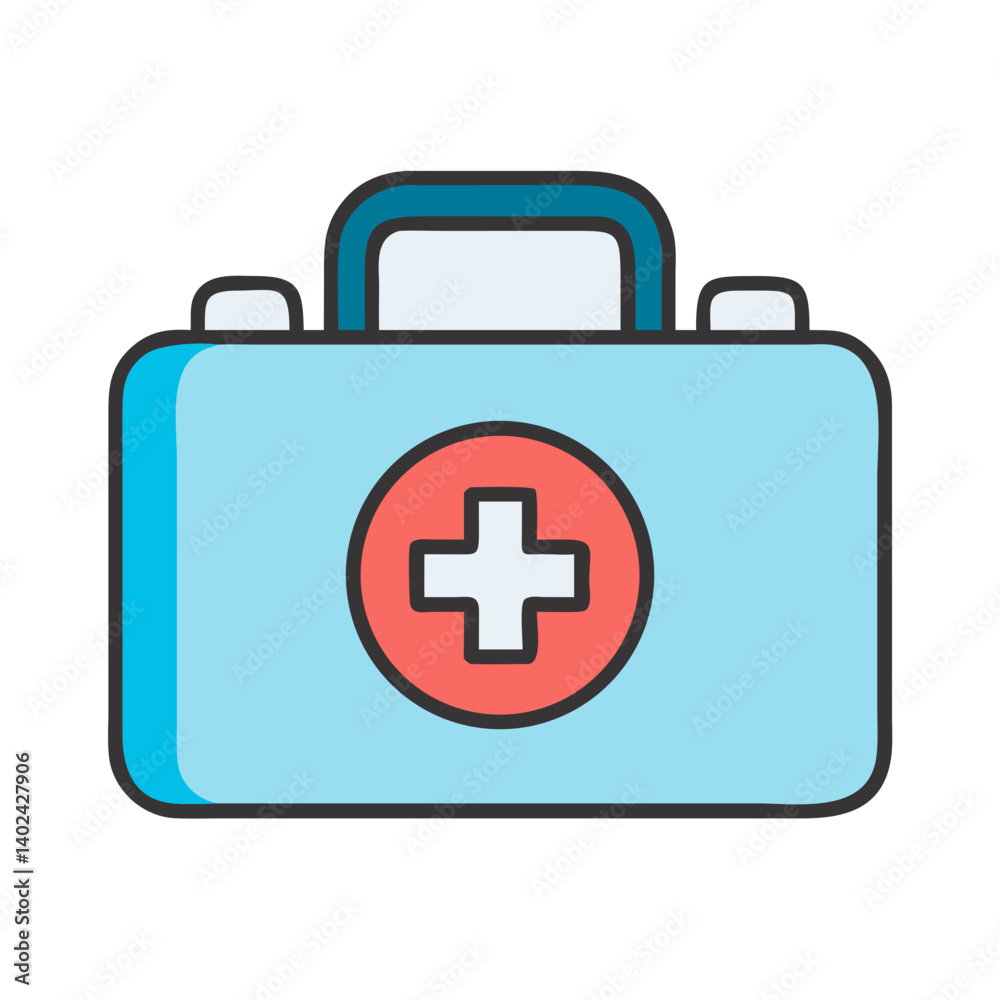 Medical Kit Icon Representing Travel Health and Emergency Preparedness Medical Kit Icon Representing Travel Health and Emergency Preparedness