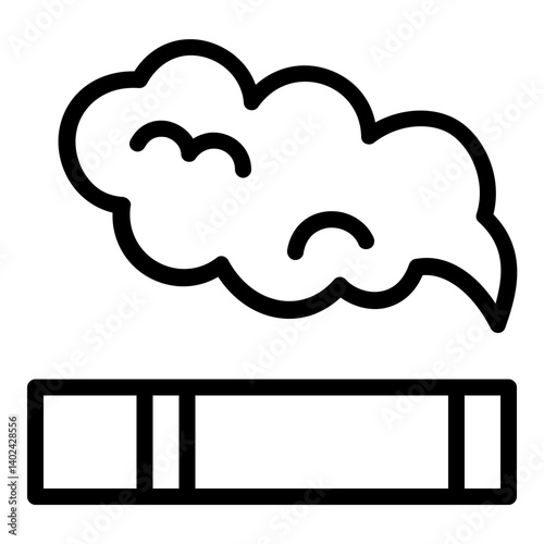 cigarette smoke icon line