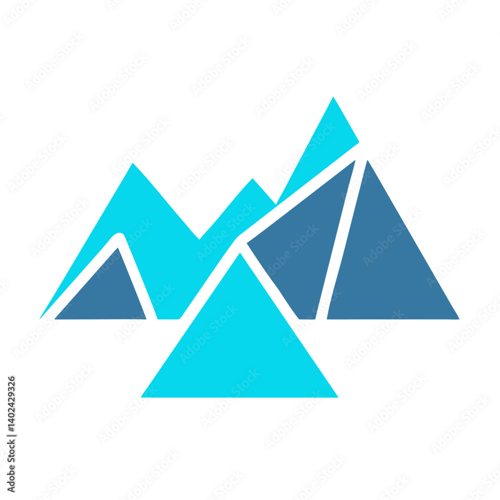 Origami Mountains Icon Representing Nature and Folded Paper Art Origami Mountains Icon Representing Nature and Folded Paper Art