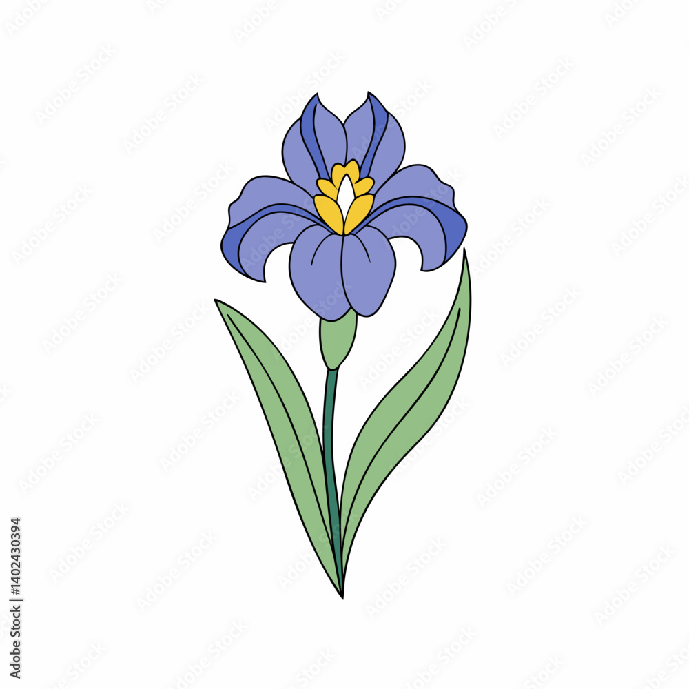 Naklejka premium blue iris flower