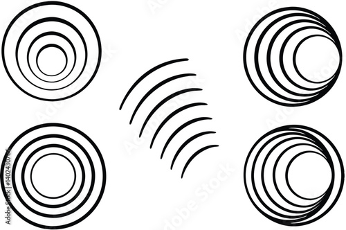 doppler effect line art explaining wave motion effect