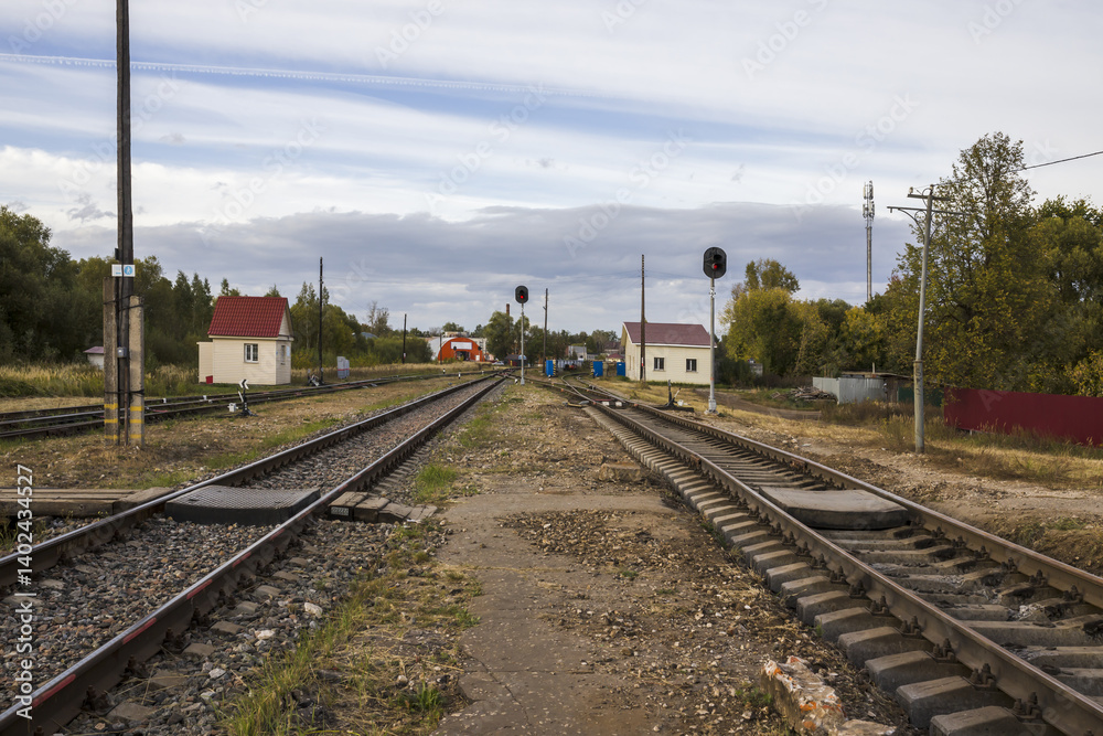 Obraz premium railway in the countryside