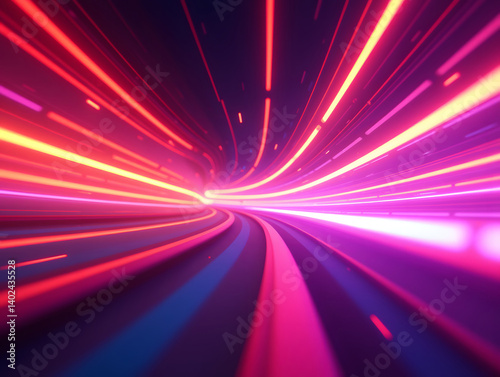 Future dynamic motion technology, colorful glowing speed abstract technology background