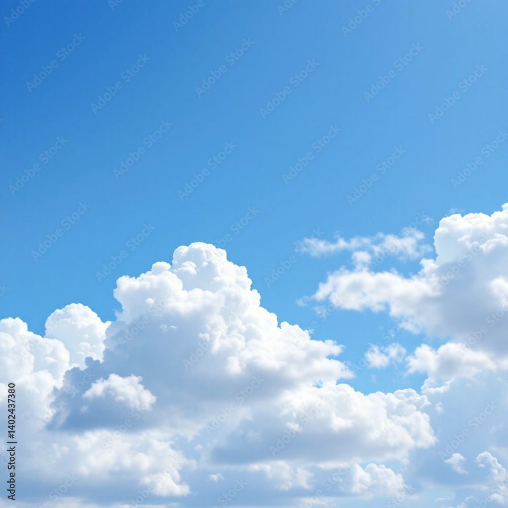 Minimalist view of the sky featuring fluffy white clouds on a soft blue background. Perfect for backgrounds, web design, or nature-themed creative projects Minimalist view of the sky featuring fluffy white clouds on a soft blue background. Perfect for backgrounds, web design, or nature-themed creative projects