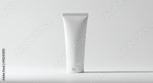 White cosmetic tube mockup for cream or gel packaging