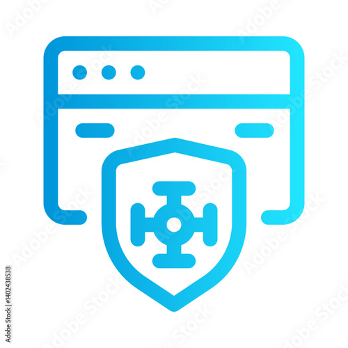 icon antivirus with style gradient
