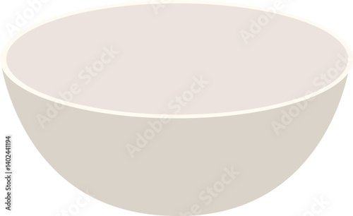 Simple Round Bowl Illustration