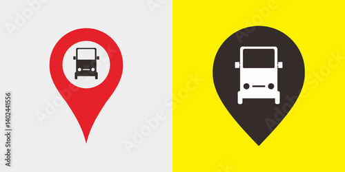 Vector icon of bus stop location, terminal, bus stop elegant, clear, bold Free Download Vector icon of bus stop location, terminal, bus stop elegant, clear, bold - GFXLoad