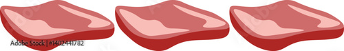 Illustration of Three Meat Cuts