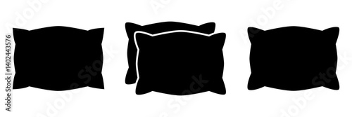 Pillow. Pillow Icon Illustration Set. Pillow Vector Icon in line style design. Symbol of Pillow. Vector illustration.