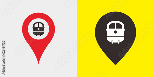 Free Download Elegant, clear, bold train station location vector icon - GFXLoad