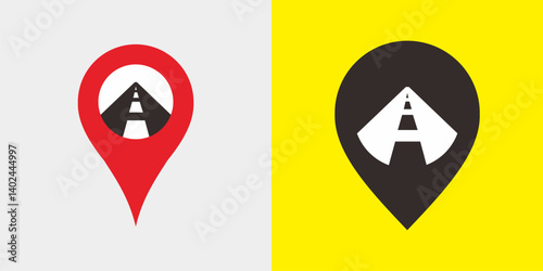 Elegant, clear, bold freeway location vector icon