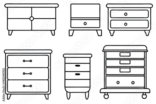 dresser sophisticated line art decor for minimalist style