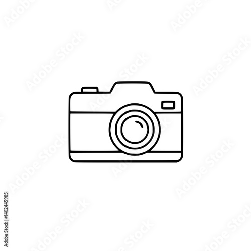 The camera icon in a minimalistic design, the concept of photography and shooting