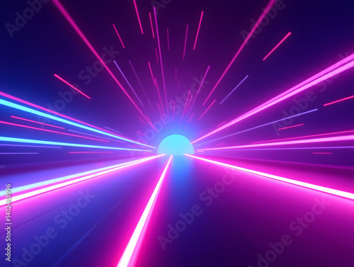 Colorful radioactive gradient abstract graphic poster PPT background, futuristic technology-sense abstract art background