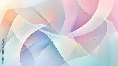 Wallpaper Mural Abstract Geometric Art in Soft Pastel Tones, Generative AI Torontodigital.ca