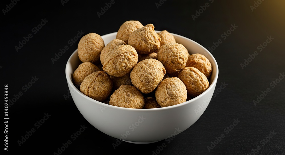 Bowl of Textured Vegetable Protein for Vegan and Vegetarian Dishes Bowl of Textured Vegetable Protein for Vegan and Vegetarian Dishes