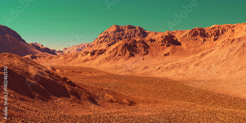 Mars desert landscape,  ero...