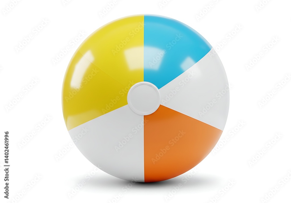Obraz premium Beach ball isolated on white