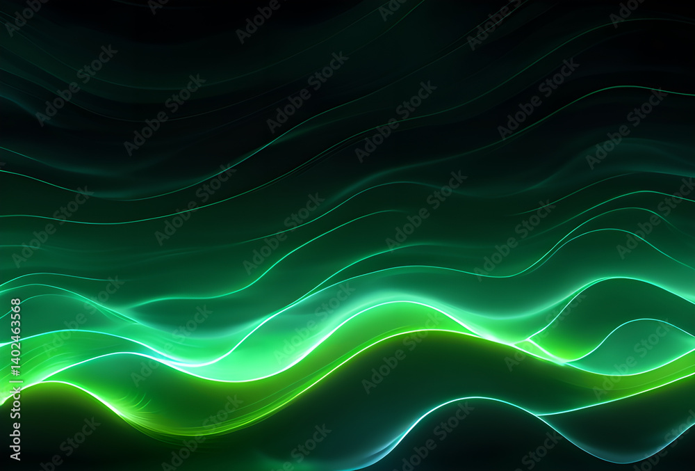 Metallic liquid background. Abstract neon texture.holographic foil. Wavy glossy surface in black and green colors Background ,high quality,generative ai Metallic liquid background. Abstract neon texture.holographic foil. Wavy glossy surface in black and green colors Background ,high quality,generative ai