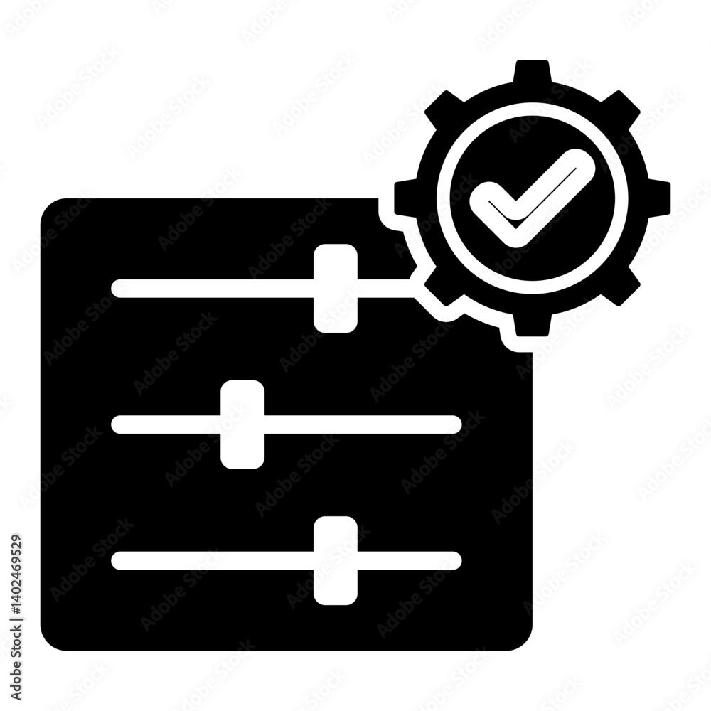 Fototapeta premium Adjustment Glyph Icon