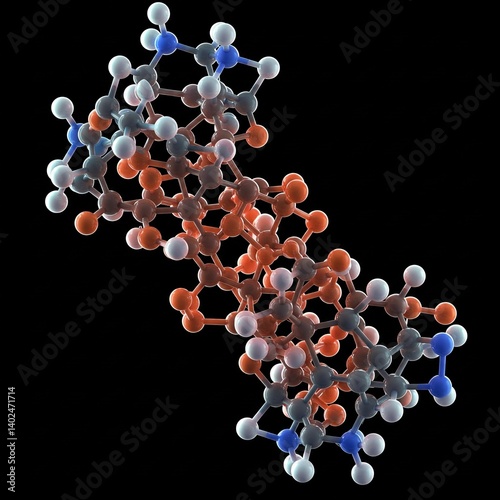 Molecular 3D design – biotech and nature-inspired structure with soft light
