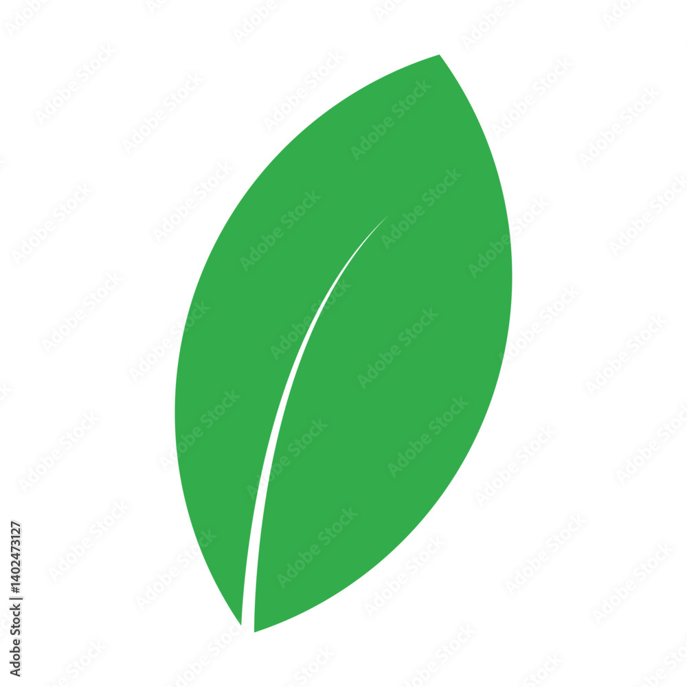 green leaf isolated icon on white background. green leaf isolated icon on white background.