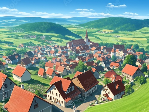 European Village Panorama