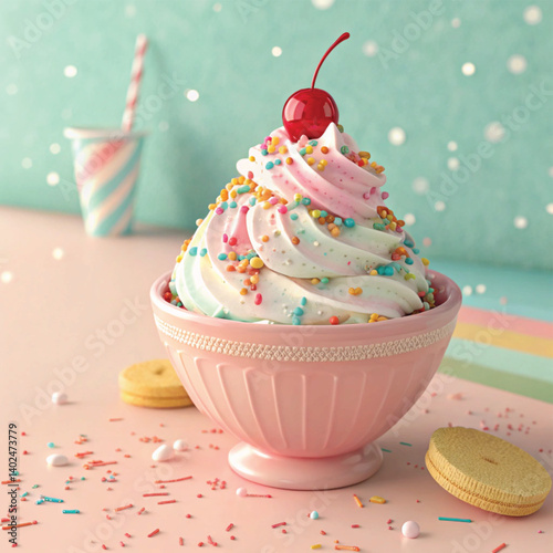 cupcake with pink frosting