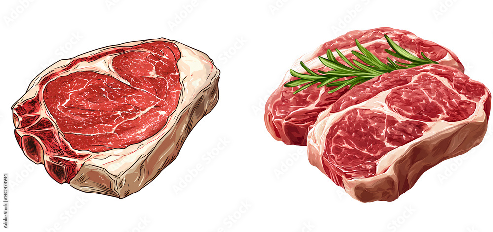 Meat raw meat on a transparent background PNG Meat raw meat on a transparent background PNG