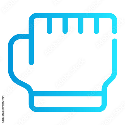 icon mitten with style gradient