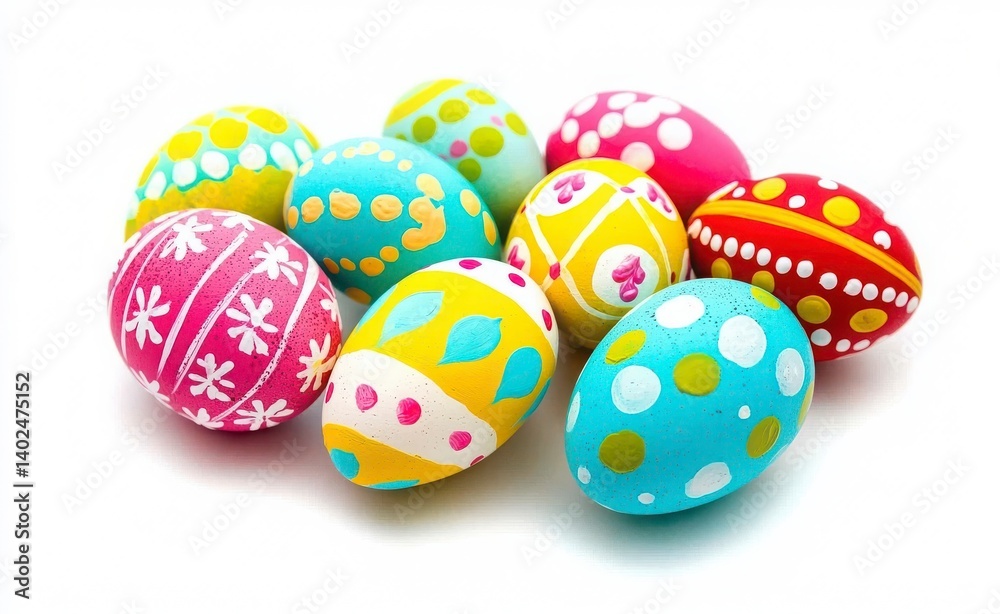 Perfect colorful handmade easter eggs isolated on a white. Perfect colorful handmade easter eggs isolated on a white.