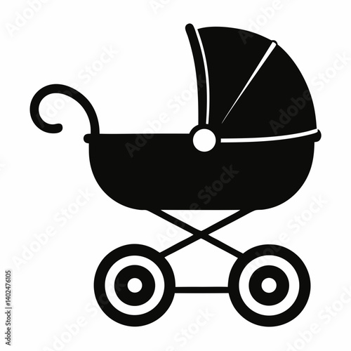 vector illustration of a stroller