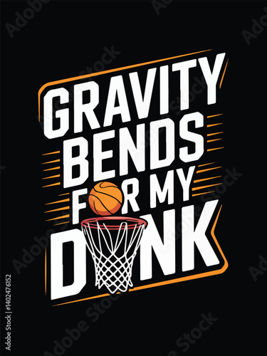 Typography T-Shirt Design based on Basketball