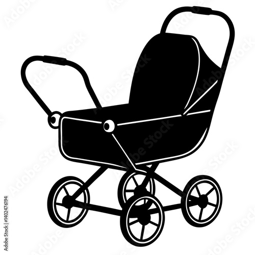 red baby carriage
